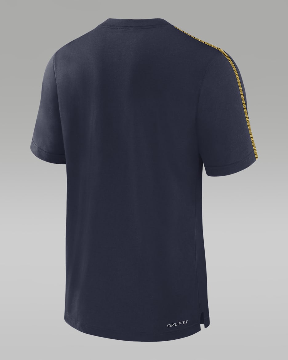 Michigan Wolverines Sideline Player Men s Jordan Dri FIT College T Shirt. Nike